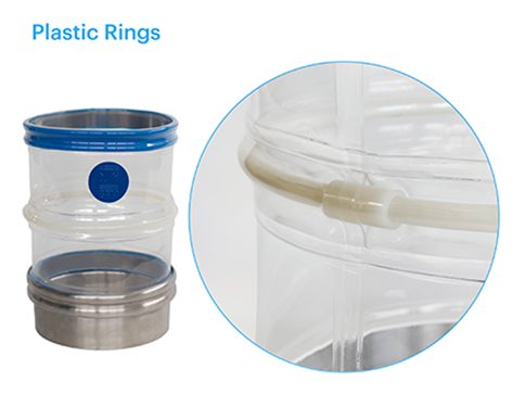 Plastic Rings Close Up